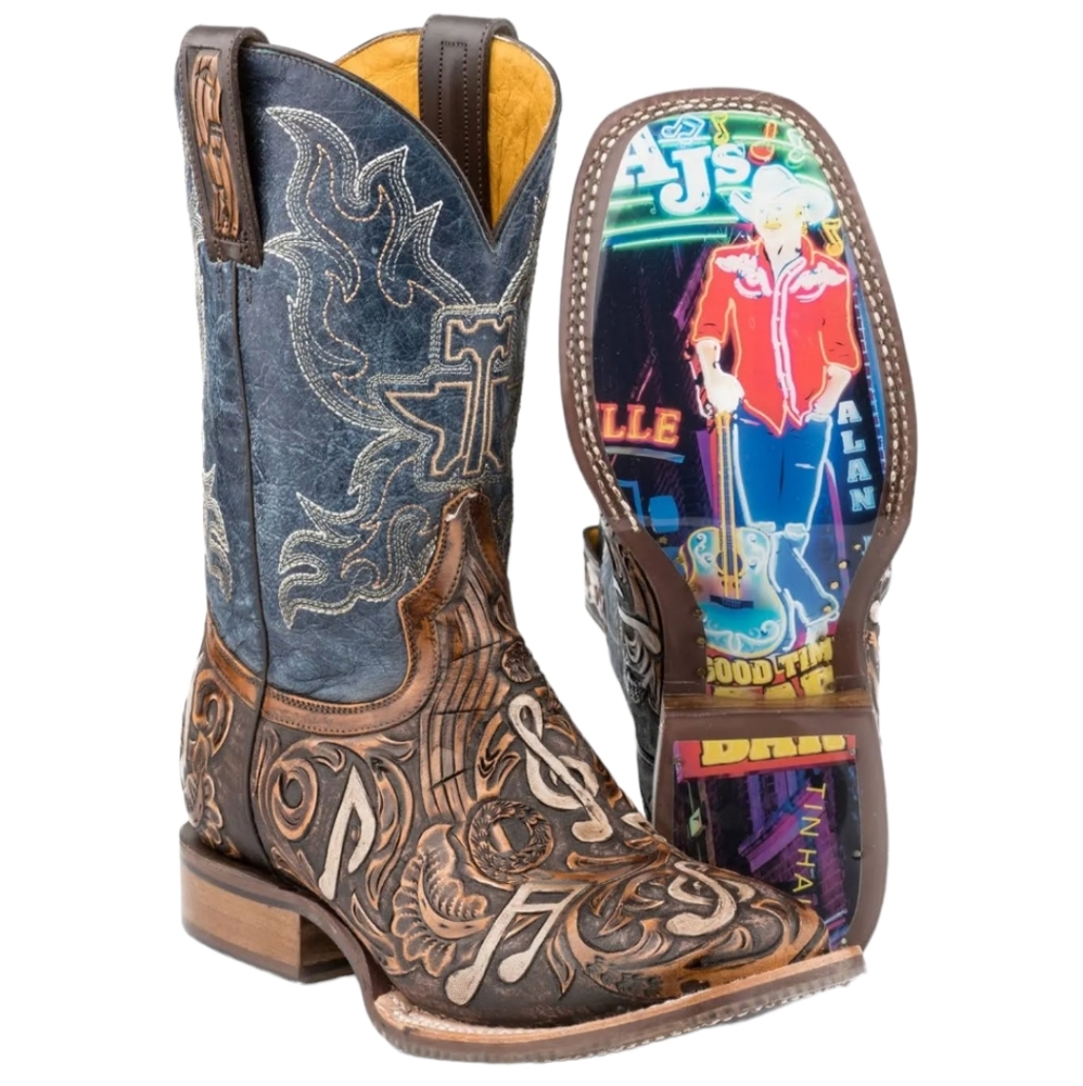 TIN HAUL "Country Sound" cowboy boots Neon Lights Sole NWT sz 10EE new in box